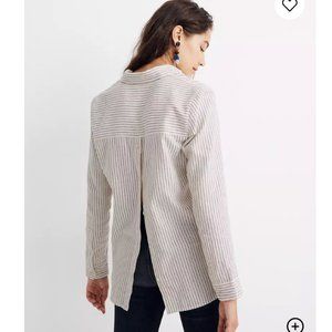 Madewell Flannel Ex-Boyfriend Button Back Shirt S